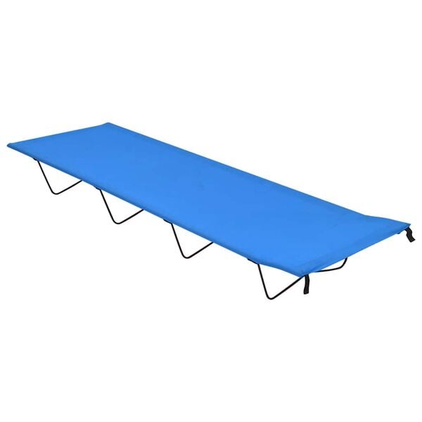 vidaXL Cama de camping tela Oxford y acero azul 180x60x19 cm