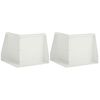 vidaXL Muro de Contenci&oacute;n 2 uds. 50 x 50 x 30 cm Acero Blanco