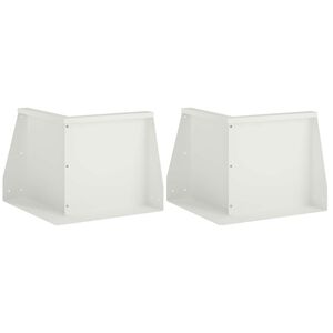 vidaXL Muro de Contenci&oacute;n 2 uds. 50 x 50 x 30 cm Acero Blanco