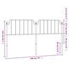 vidaXL Cabecero de metal negro 193 cm