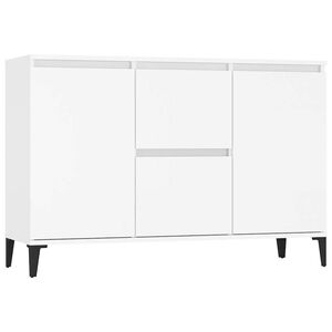 vidaXL Aparador de madera contrachapada blanco 102x35x70 cm