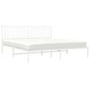 vidaXL Estructura cama sin colch&oacute;n con cabecero metal blanco 183x213cm