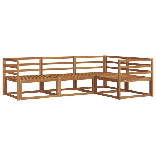 vidaXL Conjunto de sof&aacute;s de exterior 4 pcs Natural