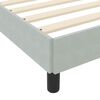 vidaXL Cama tipo Box Spring con colch&oacute;n Gris Claro 100 x 200 cm tela