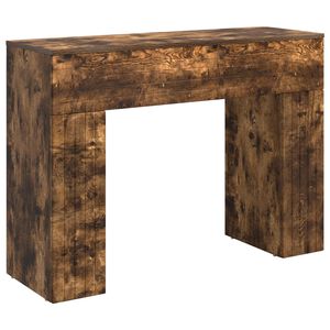 vidaXL Mesa de centro Roble Ahumado 102 x 35 x 75 cm