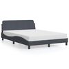 vidaXL Estructura de cama Dover terciopelo gris oscuro 120x200cm