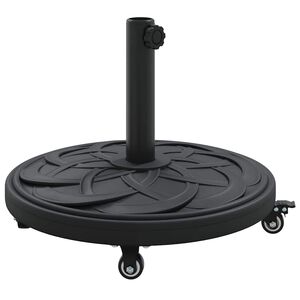 vidaXL Base para sombrilla 15.35 kg Negro Hierro Circular