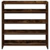 vidaXL Zapatero madera contrachapada roble ahumado 80x25x81 cm