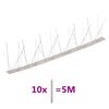 vidaXL Set de 10 hileras pinchos contra p&aacute;jaros y palomas 10 filas 5 m