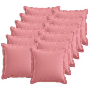 vidaXL Funda de almohada 12 uds. HOUTEN Rosa 40 x 40 cm Lino Sint&eacute;tico