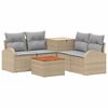 vidaXL Juego de Sof&aacute; 6 uds. Beige y Gris Claro 55 x 55 x 37 cm