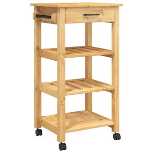 vidaXL Carrito de cocina MONZA madera maciza de pino 48x40x88,5 cm