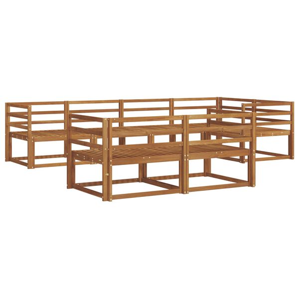 vidaXL Conjunto de sof&aacute;s de exterior 7 pcs Natural