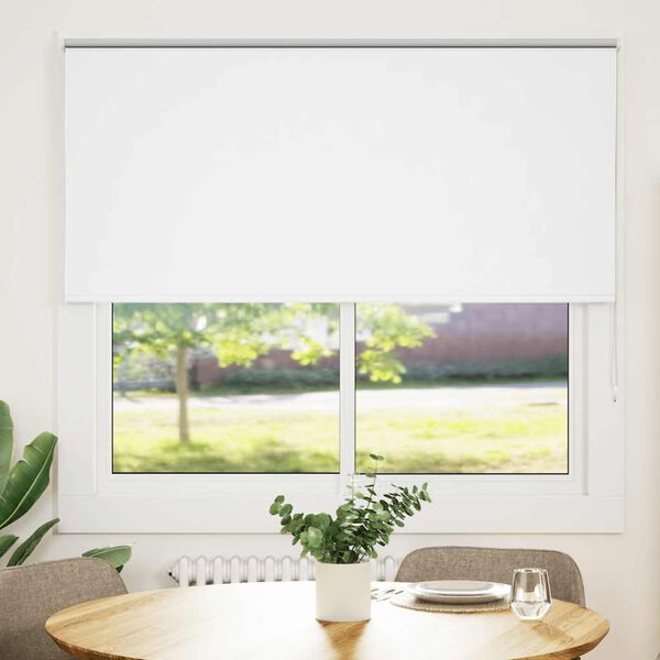 vidaXL Estor Enrollable Opaco Blanco 145x175 cm Tela Ancho 141,6 cm