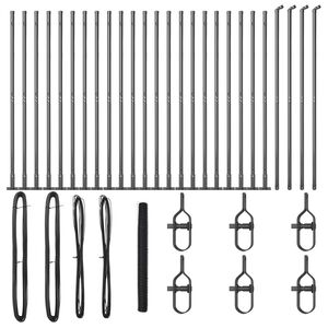 vidaXL Poste de Valla Gris