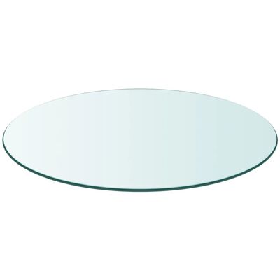 vidaXL Tablero de mesa cristal templado redondo 600 mm