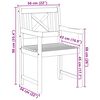 vidaXL Silla de Jardín 8 pcs 56 x 56 x 90 cm Madera de Acacia Sólida