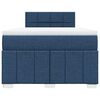 vidaXL Cama box spring con colch&oacute;n tela azul 120x190 cm