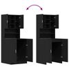 vidaXL Armario para lavadora 2 pcs Roble Negro 70,5 x 71,5 x 181,5 cm