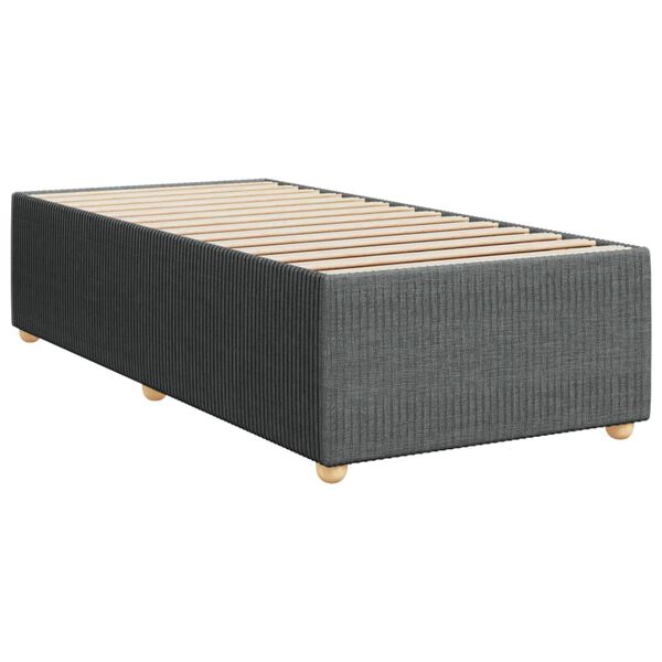 vidaXL Estructura de cama sin colch&oacute;n tela gris oscuro 80x200 cm