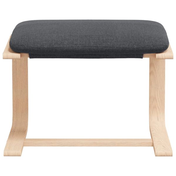 vidaXL Sillón de relax con taburete tela gris oscuro