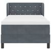 vidaXL Cama tipo Box Spring Gris oscuro 90 x 190 cm Terciopelo