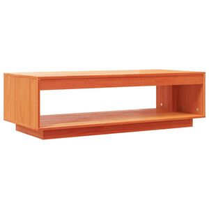 vidaXL Mesa de centro madera maciza de pino marr&oacute;n cera 110x50x33,5 cm