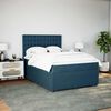 vidaXL Cama box spring con colch&oacute;n terciopelo azul 160x200 cm