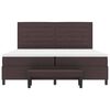vidaXL Cama tipo Box Spring Marr&oacute;n Oscuro 200 x 200 cm tela