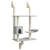vidaXL &Aacute;rbol rascador para gatos de pared gris claro 153 cm