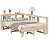 vidaXL Cama con estanter&iacute;a sin colch&oacute;n madera maciza de pino 120x200cm