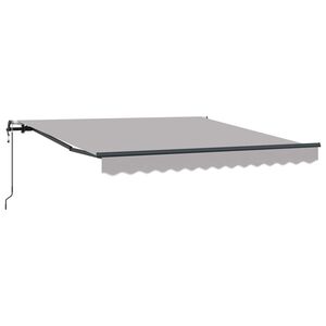 vidaXL Toldo Retr&aacute;ctil Gris Claro 300 x 250 cm Tela y Aluminio