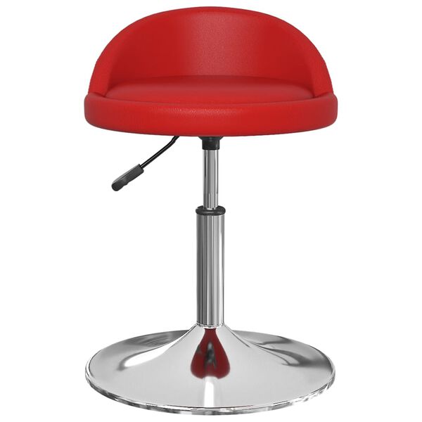 vidaXL Sillas de comedor giratorias 2 uds cuero sint&eacute;tico rojo tinto