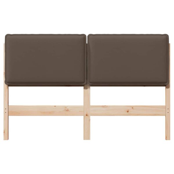 vidaXL Cabecero tapizado con cabecera Gris Natural y Claro 120 cm