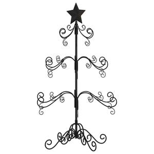 vidaXL &Aacute;rbol de Navidad para decoraci&oacute;n metal negro 90 cm