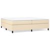 vidaXL Cama box spring con colch&oacute;n tela color crema 200x200 cm
