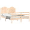 vidaXL Estructura de cama con cabecero madera maciza 140x200 cm