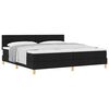 vidaXL Cama tipo Box Spring con colch&oacute;n Negro 200 x 200 cm tela