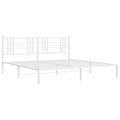 vidaXL Estructura de cama con cabecero metal blanca 200x200 cm