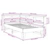 vidaXL Cama con estanter&iacute;a sin colch&oacute;n madera maciza blanco 90x200 cm