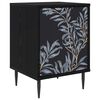 vidaXL Mesa de noche DOKKUM Roble Negro 36 x 33 x 51 cm