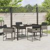 vidaXL Conjunto de Comedor de Jard&iacute;n 5 pcs Gris rat&aacute;n sint&eacute;tico