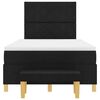 vidaXL Cama tipo Box Spring con colch&oacute;n Negro 120 x 190 cm tela