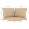 vidaXL Set de muebles de jard&iacute;n 5 piezas y cojines beige