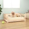 vidaXL Cama para perros 75,5x55,5x28 cm Madera maciza de pino