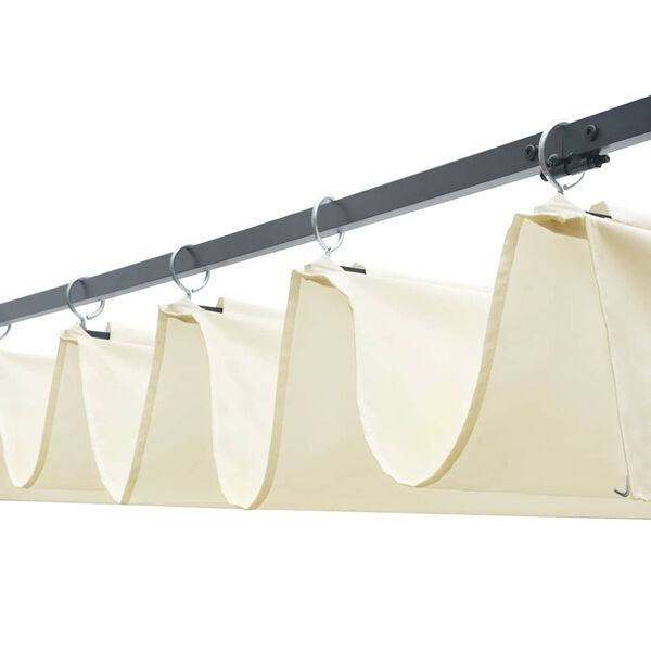 vidaXL Cenador con techo ratán sintético 300x300x220 cm marrón y crema