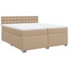 vidaXL Cama box spring con colch&oacute;n cuero sint&eacute;tico capuchino 200x200cm