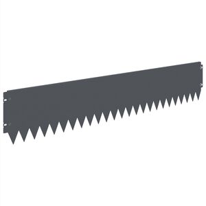 vidaXL Borde de C&eacute;sped 20 uds. 103 x 20 cm Acero Gris antracita