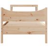 vidaXL Estructura de cama con cabecero madera maciza pino 75x190 cm