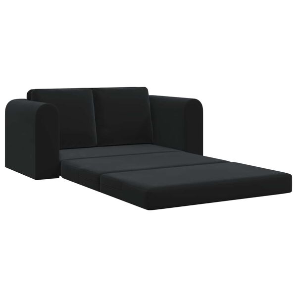 vidaXL Sof&aacute; cama 60cm Negro Terciopelo